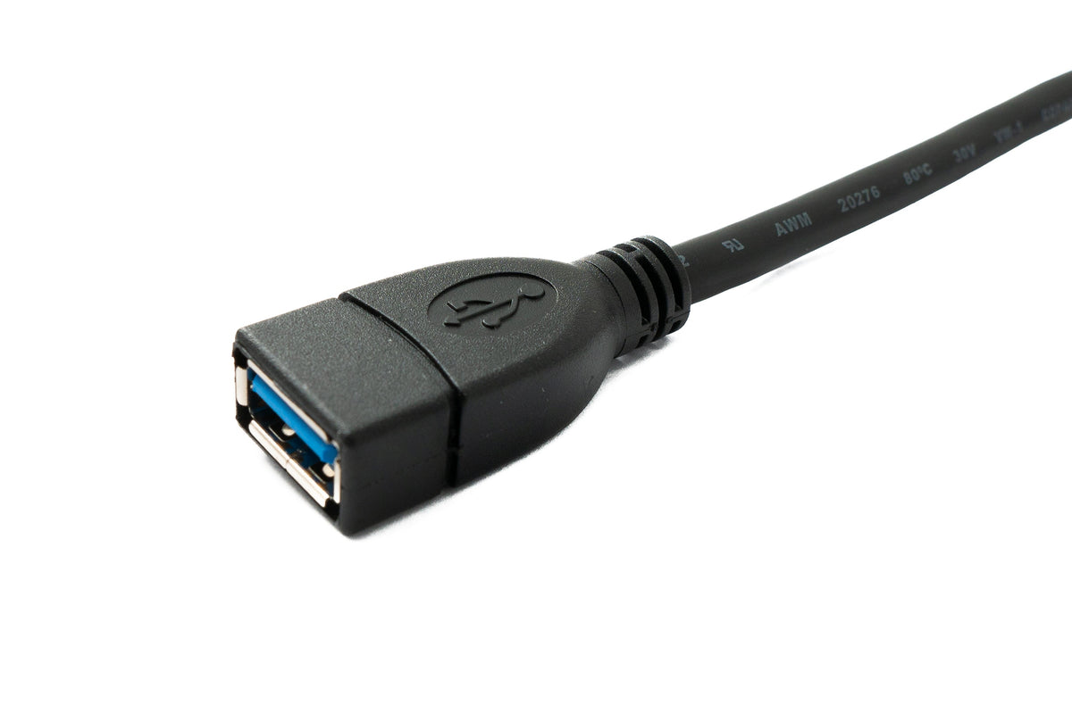 USB 3.0 Kabel 3 m Typ A Stecker zu Buchse 5 Gbit/s in Schwarz | System-S