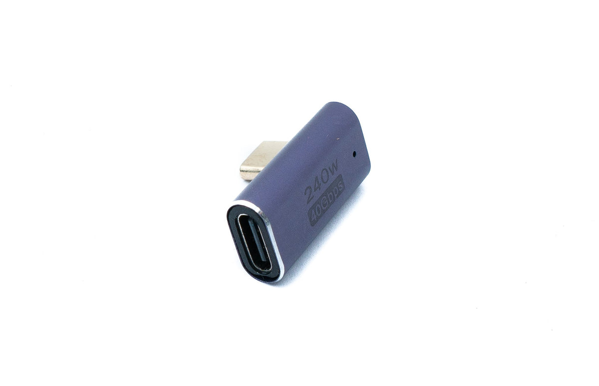 USB4 Adapter Typ C Stecker zu Buchse 40 Gbit/s USB 4.0 Winkel 240W Kabel | System-S