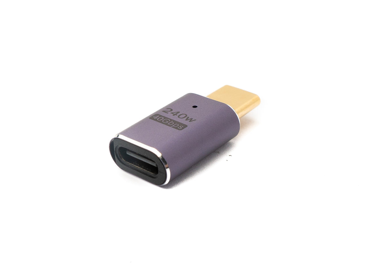 SYSTEM-S USB4 Adapter Type C Male to Female 40 Gbit/s USB 4.0 Cable 240 W in Gray