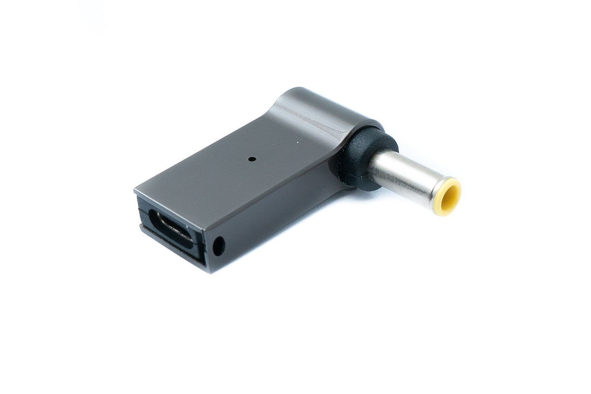 USB 3.1 Adapter Typ C Stecker zu DC 20V 5,0 x 3,0 mm Buchse in Grau | System-S