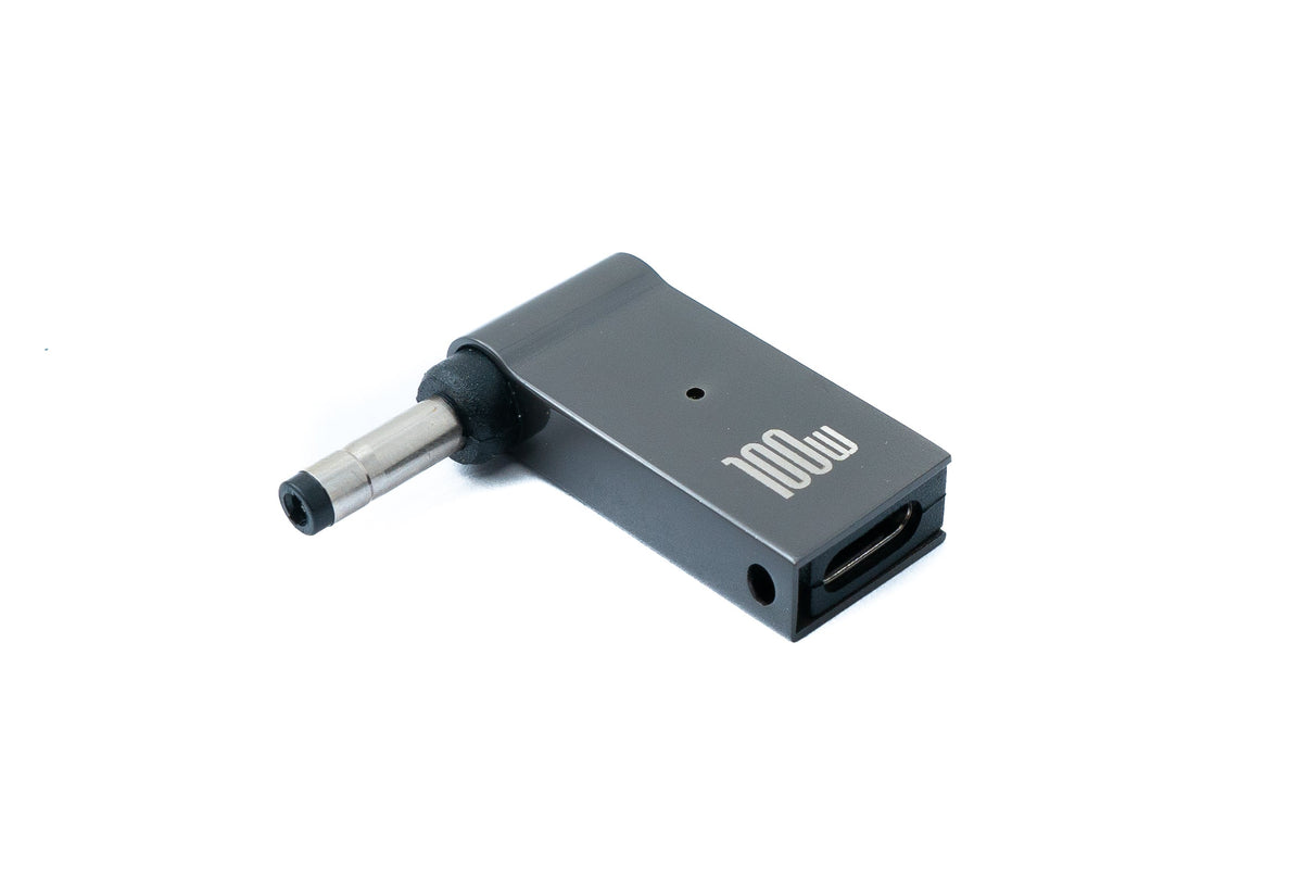 USB 3.1 Adapter Typ C Stecker zu DC 20V 4,0 x 1,7 mm Buchse in Grau | System-S