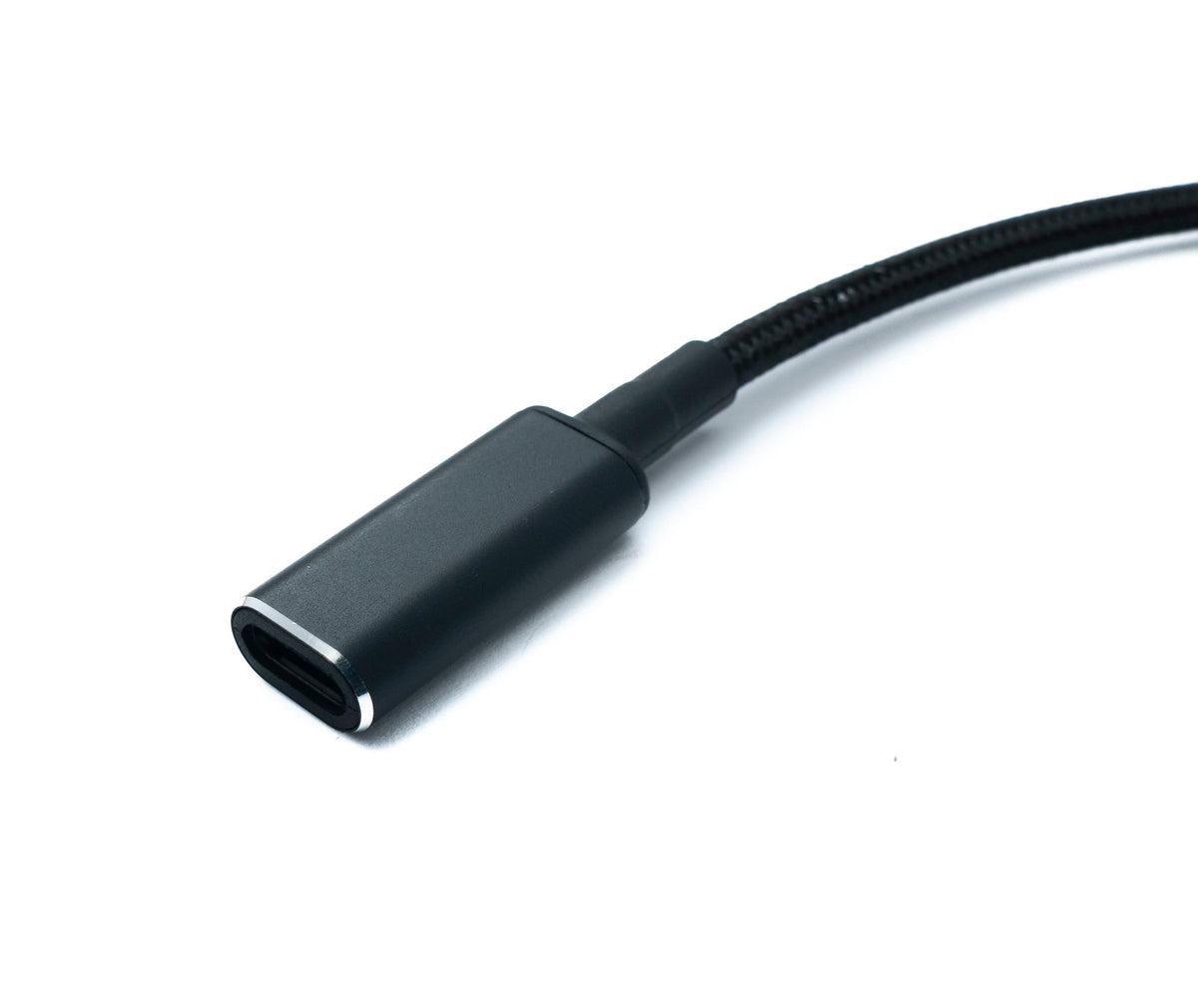 SYSTEM-S DC 20V cable 15 cm 3.5 x 1.35 plug to USB 3.1 Type C socket braided angle