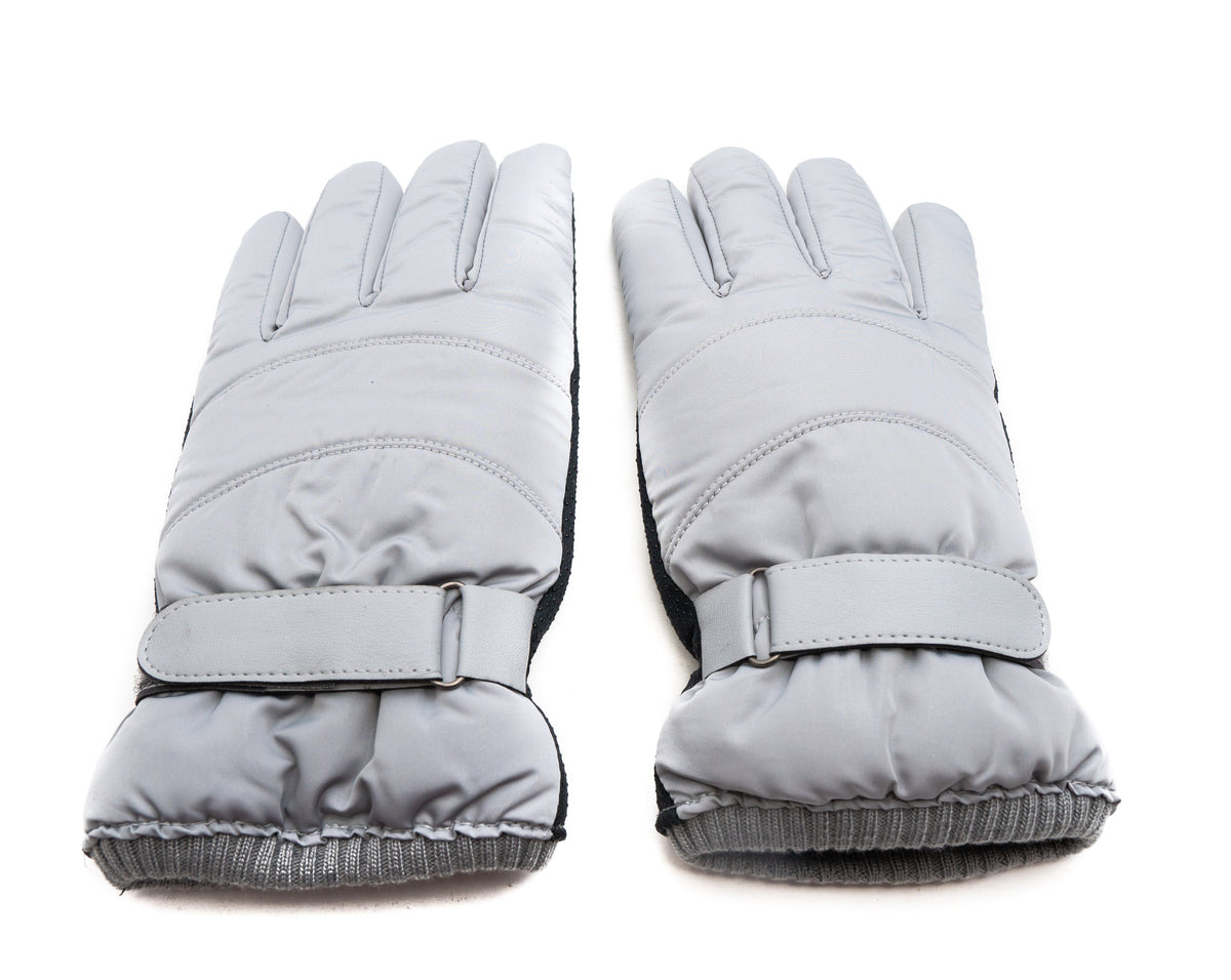 Anti Rutsch Handschuhe aus Polyester für Smartphones Touch Bildschirme in Grau | System-S