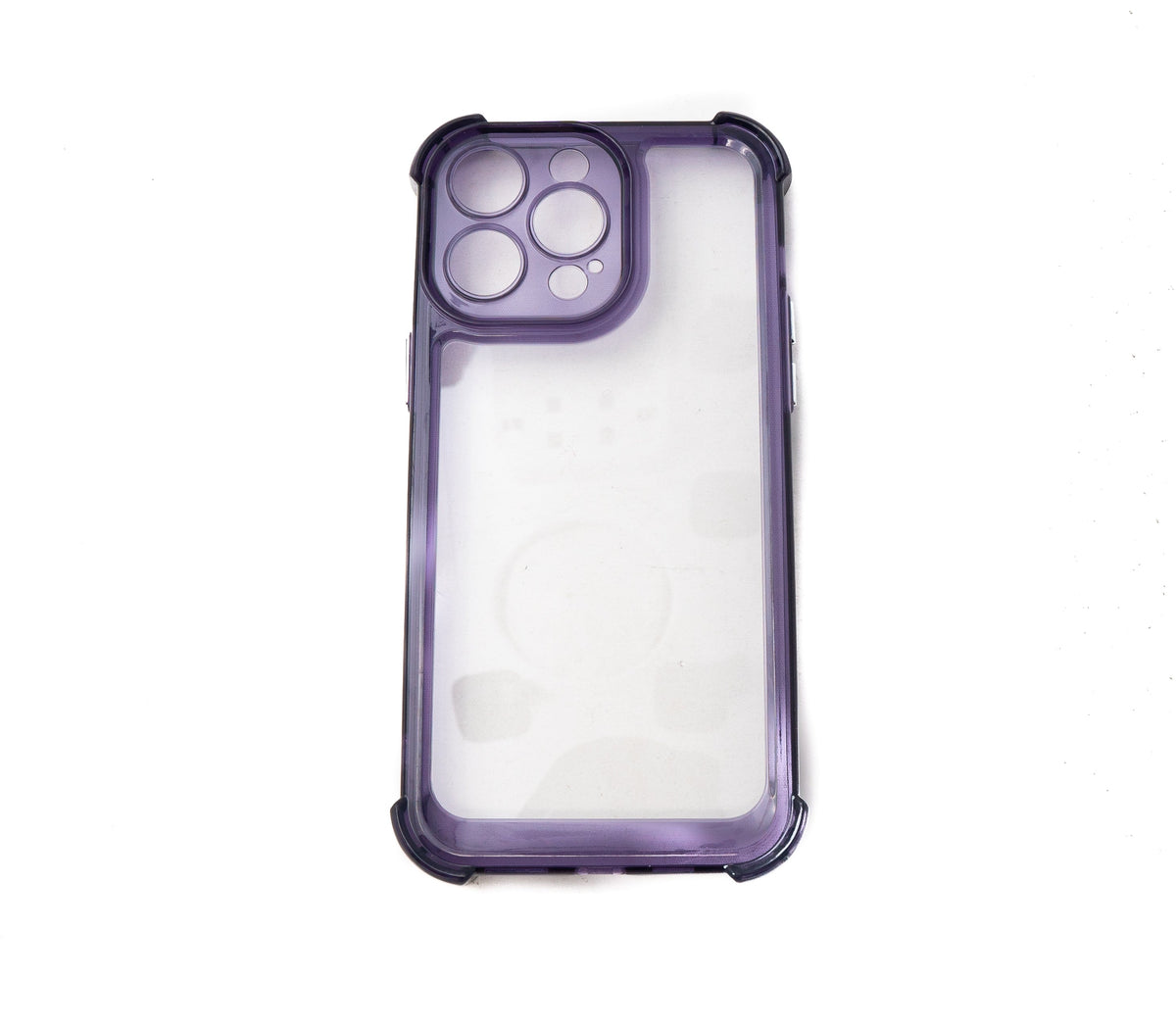 SYSTEM-S protective case shockproof made of TPU in purple transparent case for iPhone 14 Pro Max