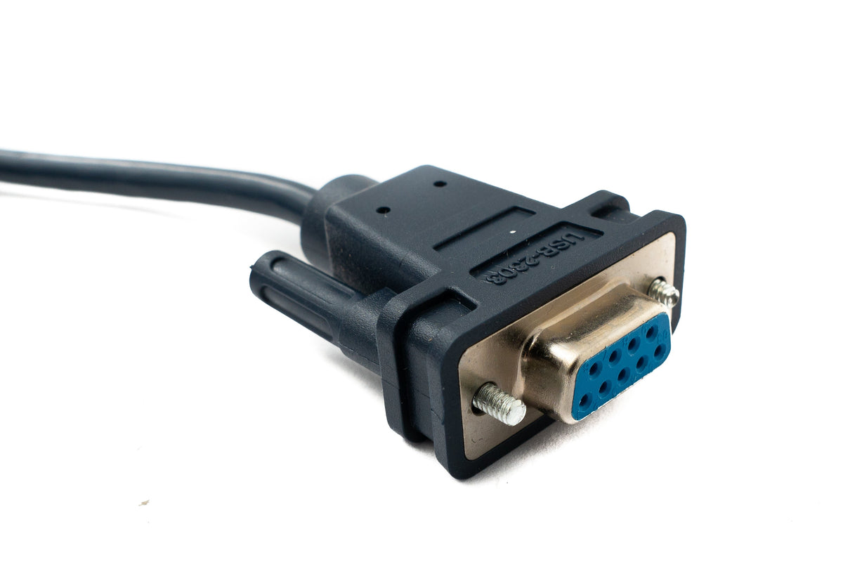 SYSTEM-S USB 2.0 cable 120 cm Type A male to RS232 DB9 female in black