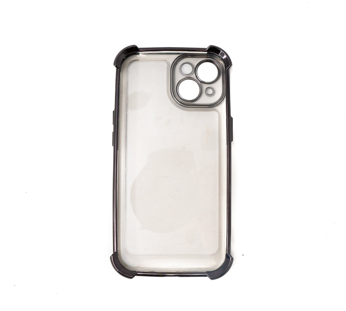 SYSTEM-S protective case shockproof made of TPU in glossy black transparent case for iPhone 14