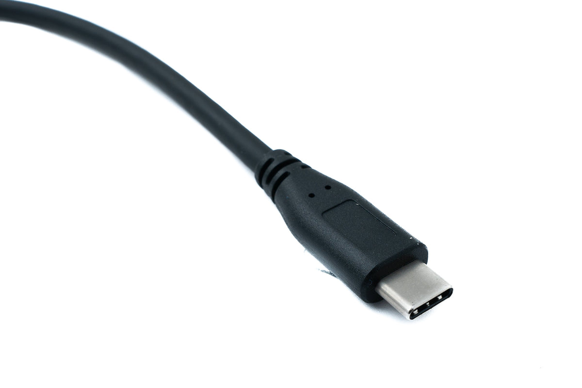 SYSTEM-S USB 3.1 cable 30 cm Type C male to 3.0 A male angled 5 Gbit/s adapter in black