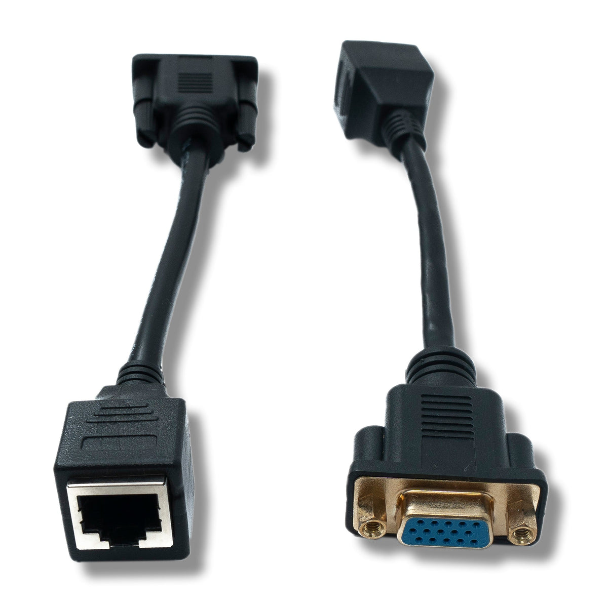 SYSTEM-S Ethernet VGA over IP converter 2x 15 cm VGA to LAN RJ45 socket 20 m range