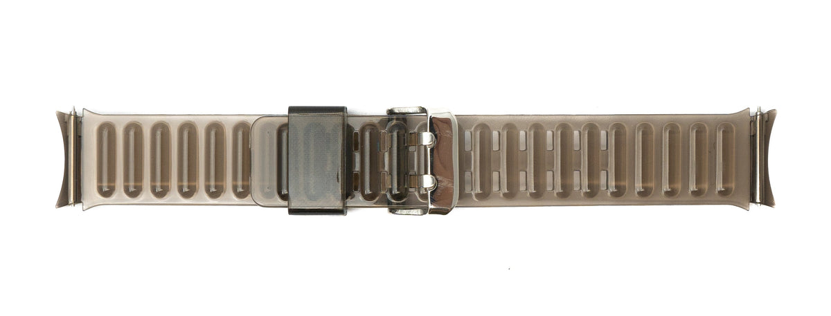 SYSTEM-S 20 mm TPU strap for Samsung Galaxy Watch 5 4 Smartwatch Transparent Black