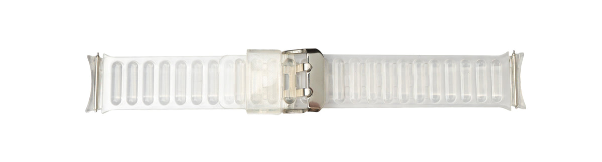 Armband 20 mm aus TPU für Samsung Galaxy Watch 5 4 Smartwatch Transparent Weiß | System-S