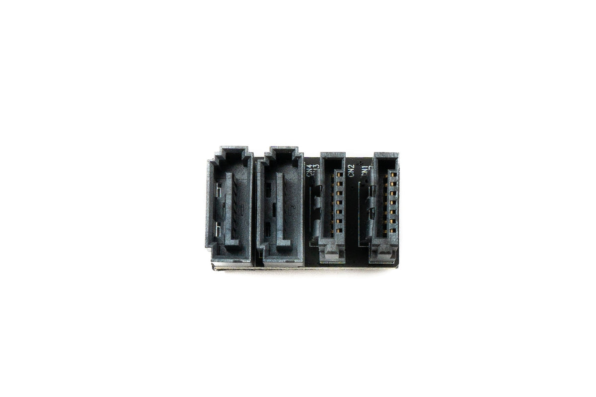 SATA UTurn Adapter 2x 7Pin Buchse zu 2x Stecker Kabel 360° für Mainboard SSD HDD | System-S