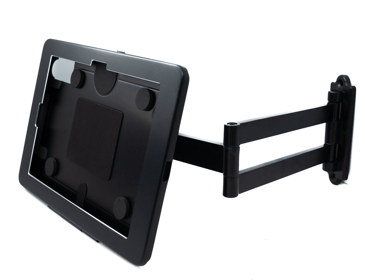 SYSTEM-S Wandhalterung 360° Ständer abschließbar für iPad 10 Pro 11 Air 4 5 in Schwarz - DREIKS