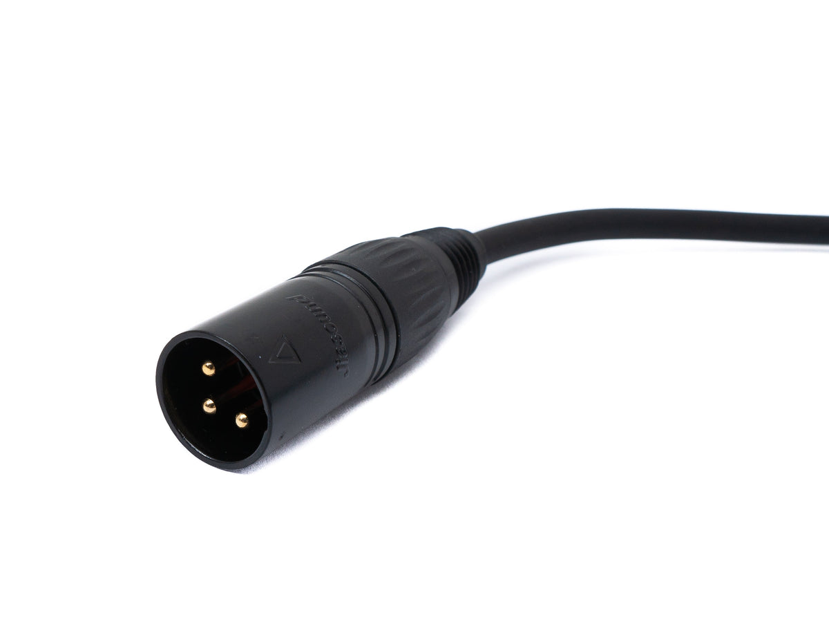 Audio Kabel 5 m XLR 3 polig Stecker zu Buchse AUX in Schwarz | System-S
