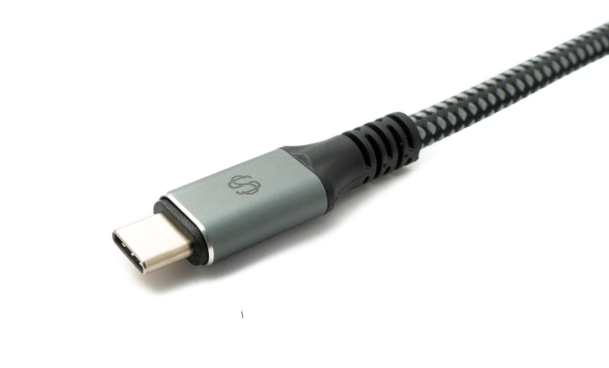 SYSTEM-S USB4 USB 80 cm cable Type C male to male braided 40 Gbit/s 240 W USB 4.0 cable