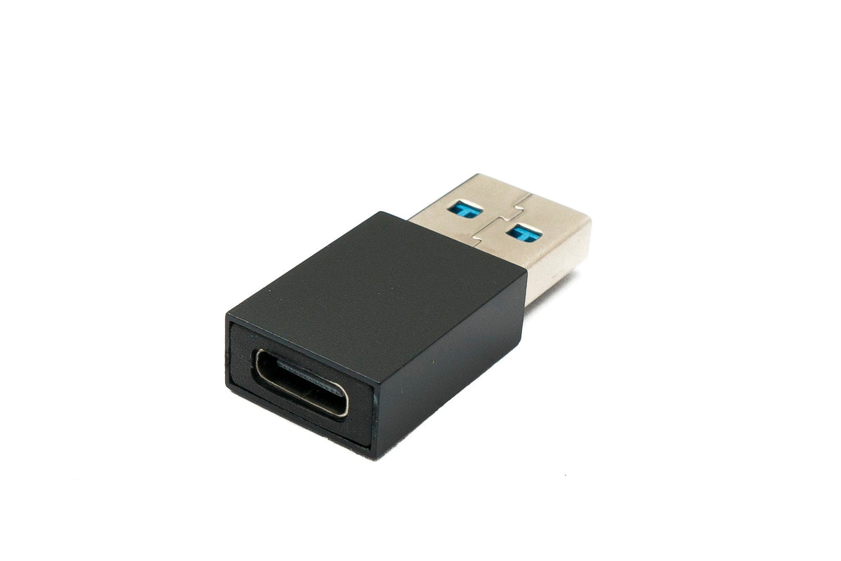 SYSTEM-S USB 3.1 Adapter Type C Female to 3.0 A Male 5 Gbit/s 100W in Black