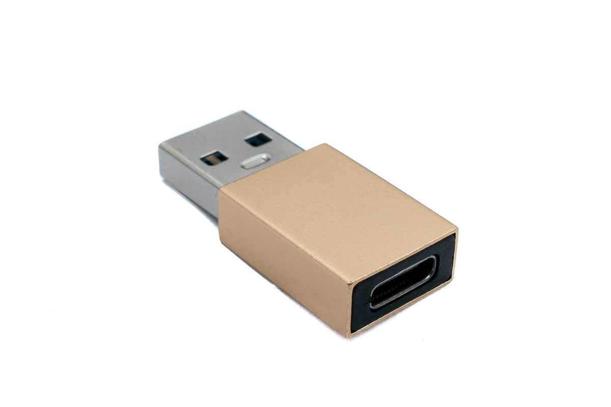 USB 3.1 Adapter Typ C Buchse zu 3.0 A Stecker 5 Gbit/s 100W in Rosa Gelb | System-S