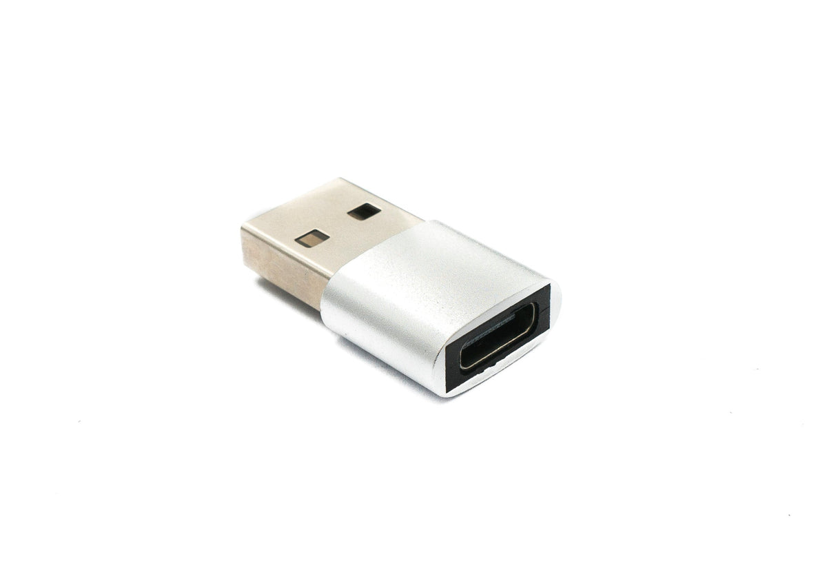 SYSTEM-S USB 3.1 adapter type C female to 2.0 type A male in anthracite
