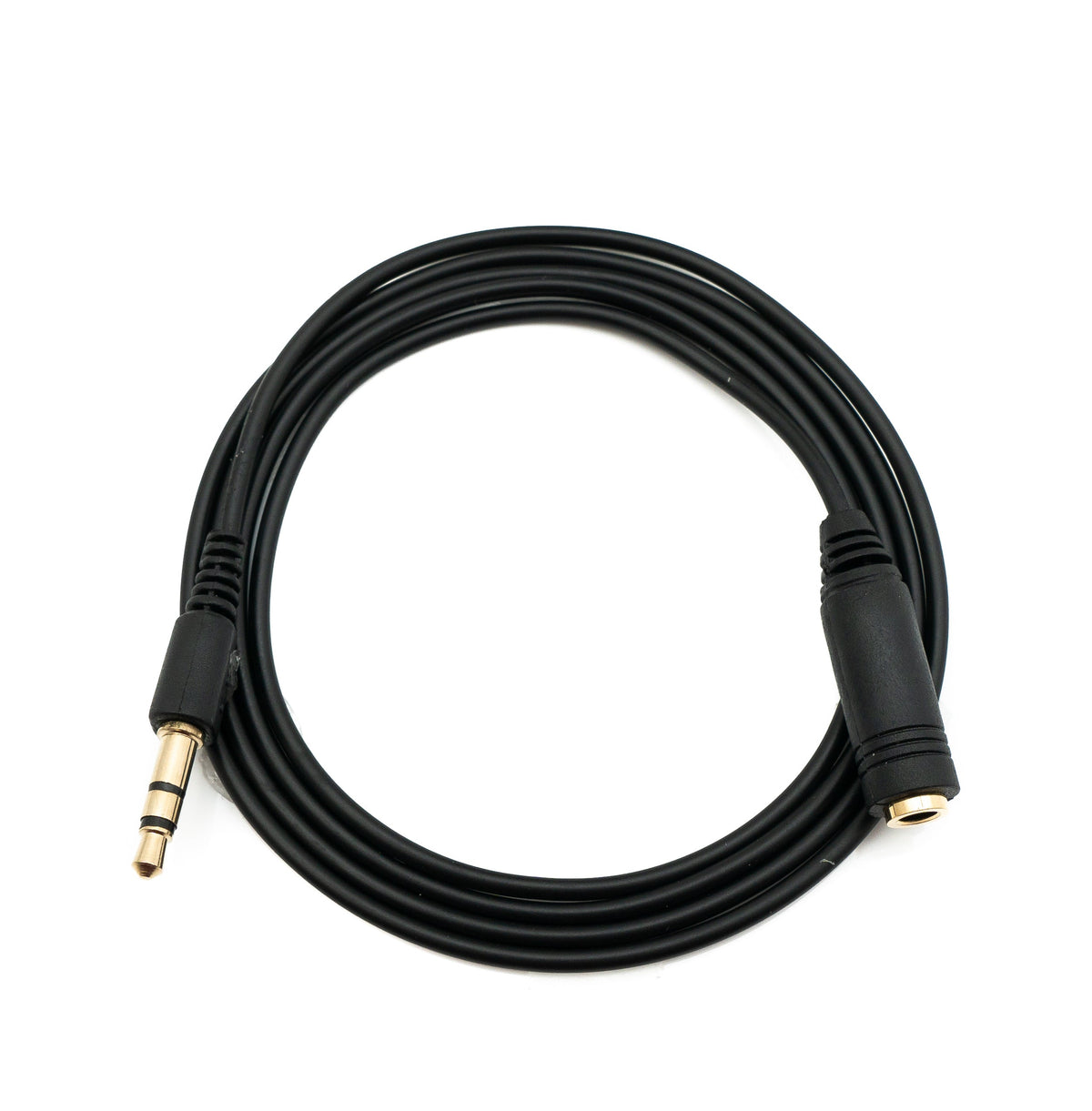 SYSTEM-S Audio Cable 15 cm Stereo AUX Jack 3.5 mm Male to Female in Black