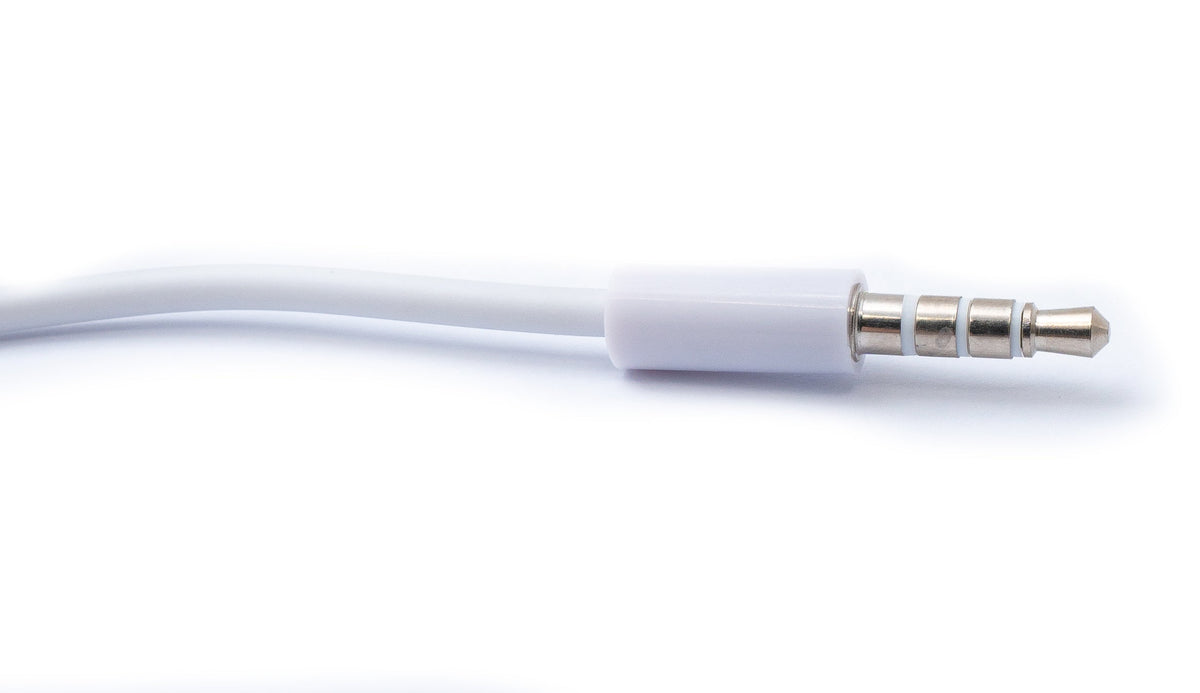 Audio Kabel 100 cm Stereo AUX Klinke 3,5 mm Stecker zu Stecker in Weiß | System-S
