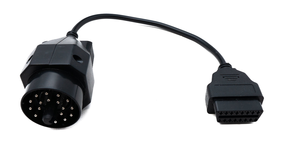 OBD Kabel 35 cm OBD 2 Buchse für BMW 20pin in Schwarz für Auto Diagnose | System-S
