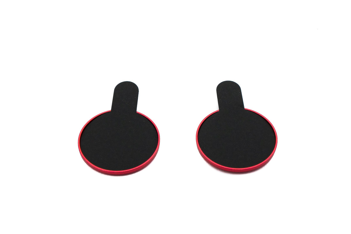 SYSTEM-S Camera Protection Lens Cover made of Glass Metal for iPhone 12 + Mini Red