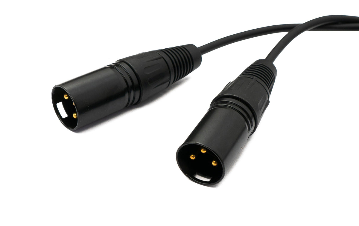 Y Audio XLR Kabel 100 cm 3 polig 2x Stecker zu Klinke AUX 3,5 mm 3 polig TRS Stecker | System-S