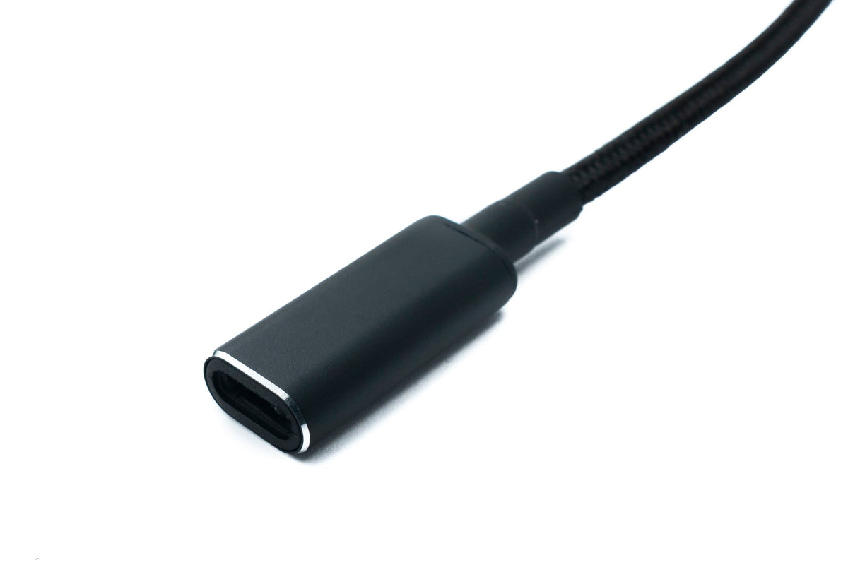 SYSTEM-S DC 20V cable 15 cm 7.4 x 0.6 male to USB 3.1 Type C female braided for Dell
