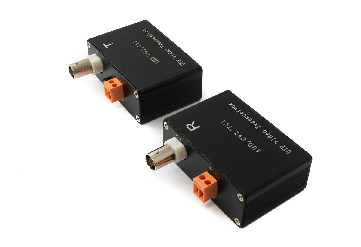 SYSTEM-S 75 Ohm Transceiver Set BNC zu Cat5E Cat6 Video für AHD TVI CVI/PAL NTSC - DREIKS