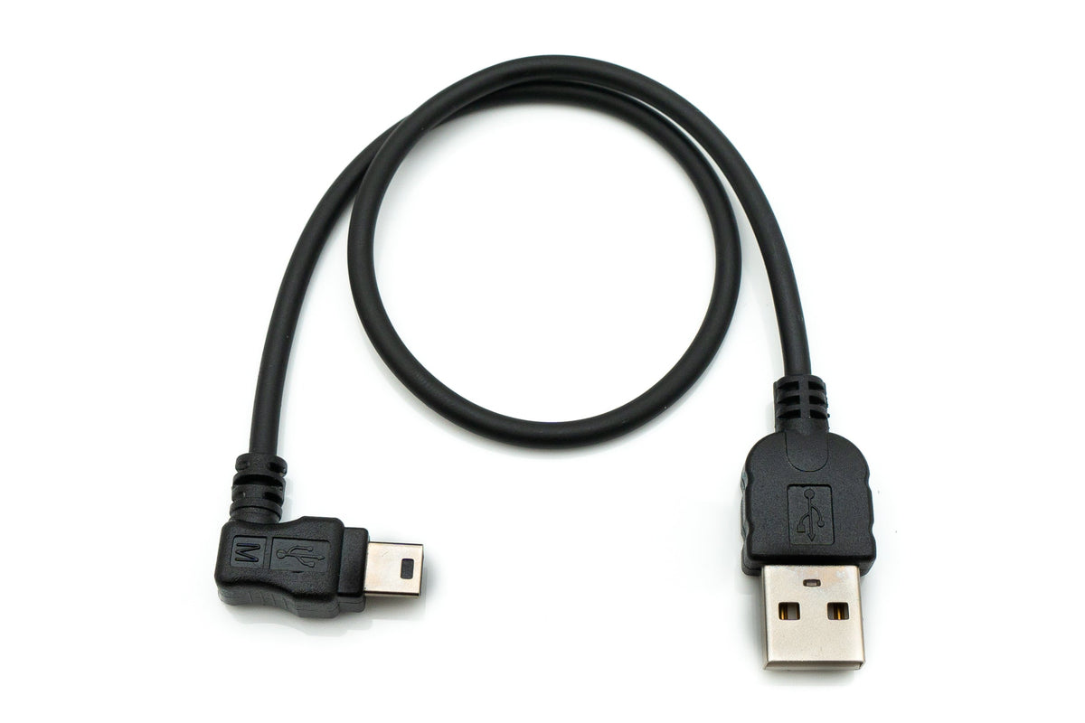 SYSTEM-S USB 2.0 cable 30 cm Mini B female to Type A male angle for Garmin