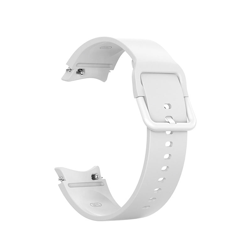 SYSTEM-S Armband 20 mm aus Silikon für Samsung Galaxy Watch 5 4 Smartwatch in Weiß