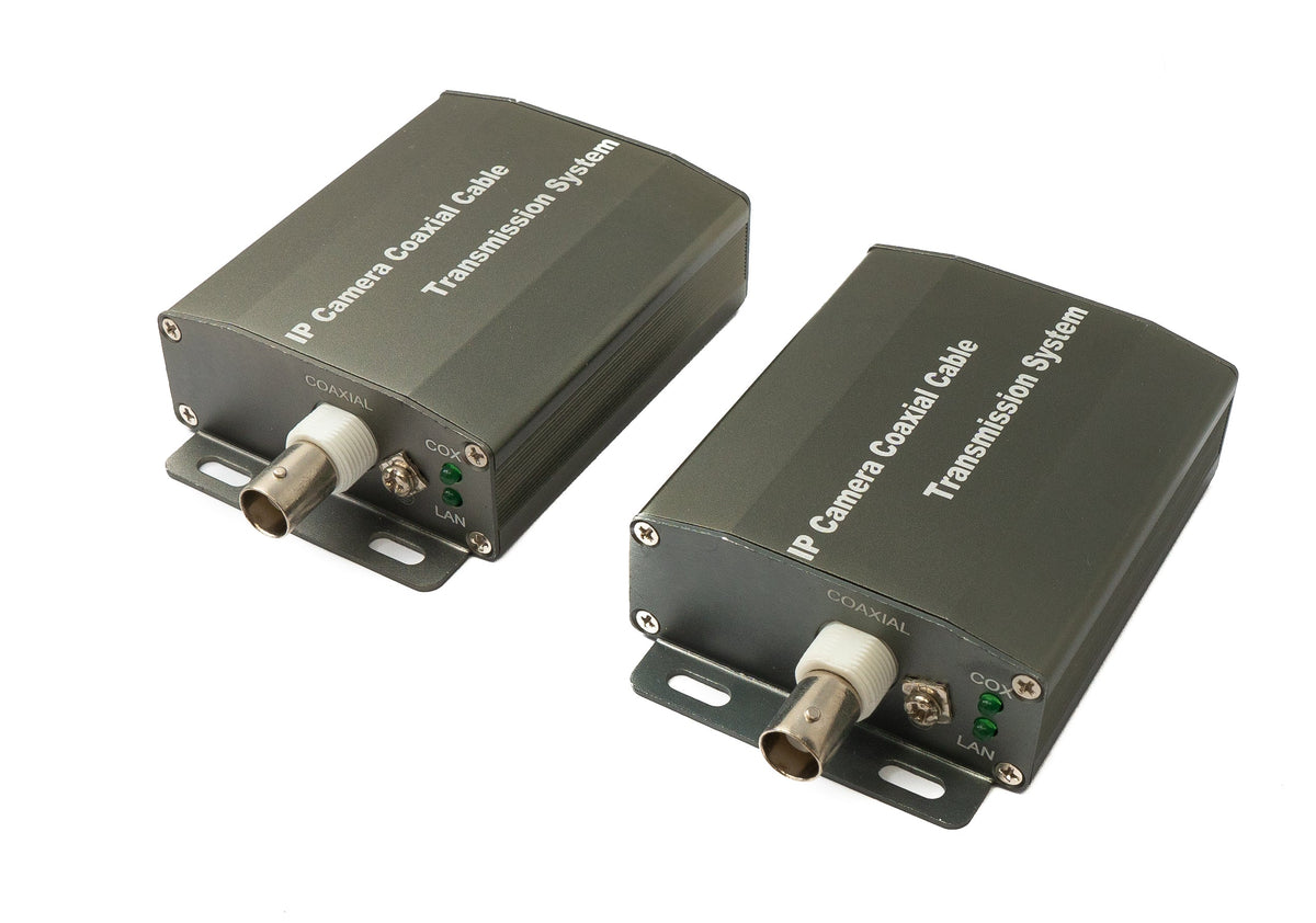 SYSTEM-S UTP IP Transceiver Set LAN RJ45 to BNC coaxial cable in black