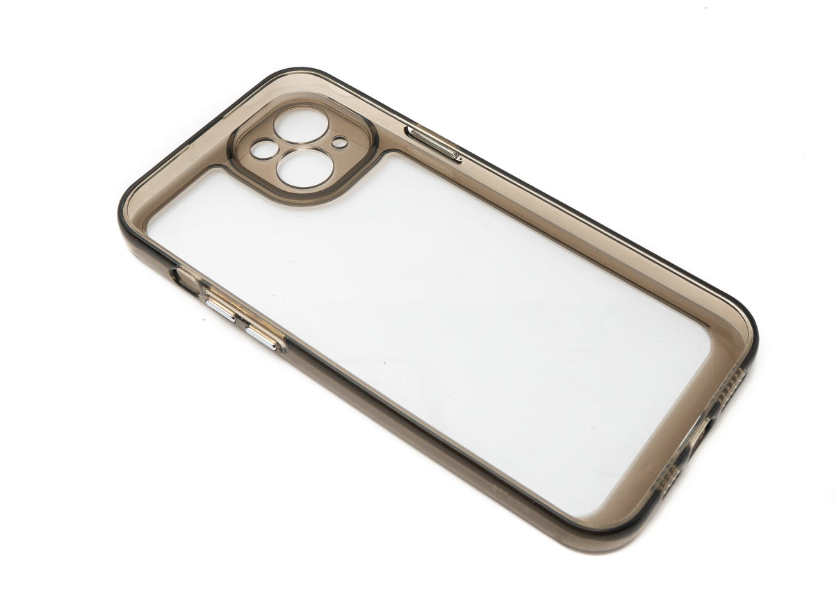 Schutzhülle stoßfest TPU Silikon in Schwarz Transparent Hülle für iPhone 14 Plus | System-S