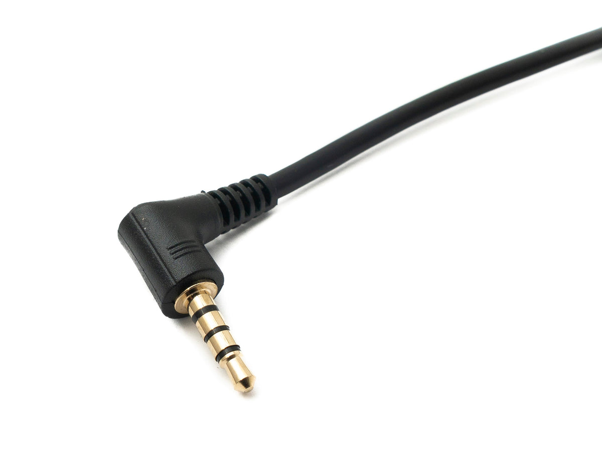Audio Klinke Kabel 180 cm 3,5 mm TRRS Stecker zu Stecker Winkel AUX Schwarz | System-S