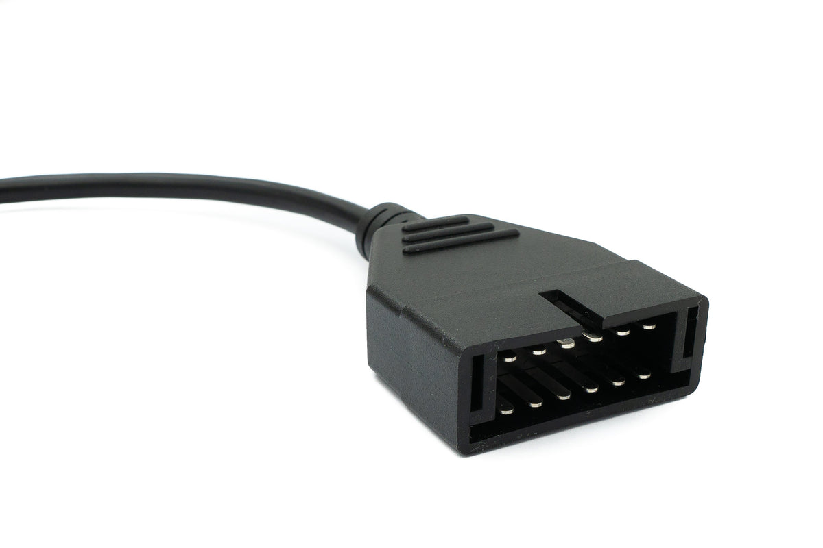 OBD Kabel 30cm OBD 2 Buchse für General Motors 12pin Schwarz für Auto Diagnose | System-S