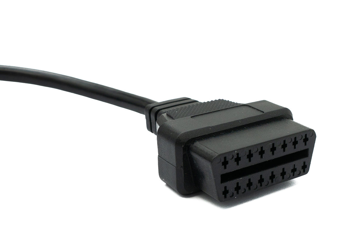OBD Kabel 10 cm OBD 2 Buchse für Kia 20pin in Schwarz für Auto Diagnose | System-S