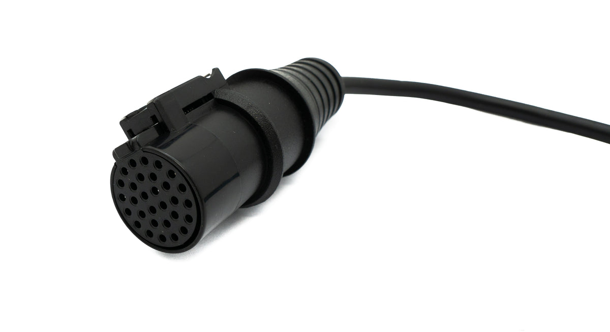 OBD Kabel 20 cm OBD 2 Buchse für Iveco 30pin in Schwarz für Auto Diagnose | System-S