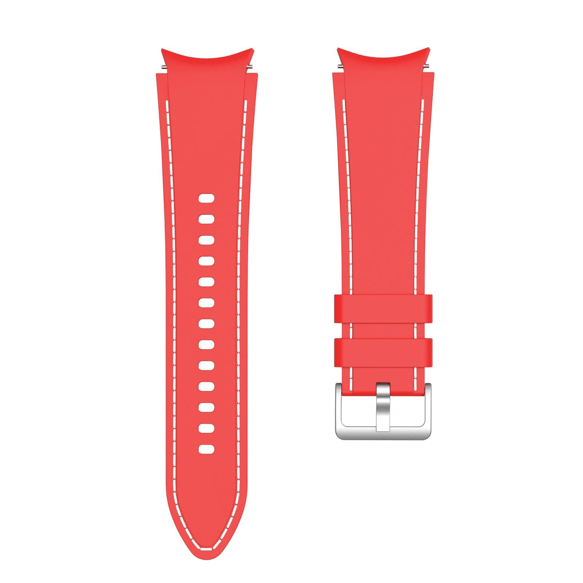 SYSTEM-S flexible silicone strap 20mm for Samsung Galaxy Watch 4 Smartwatch Red