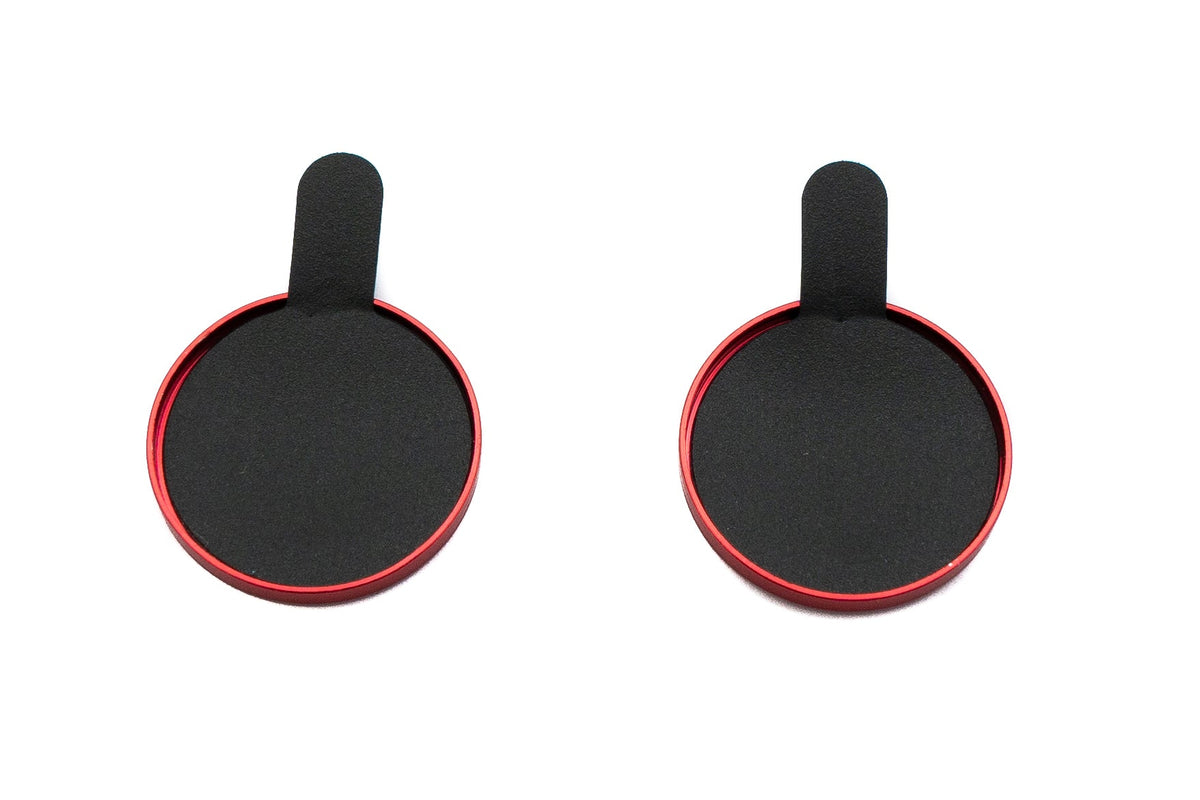 SYSTEM-S Camera Protection Lens Cover made of Glass Metal for iPhone 13 + Mini Red