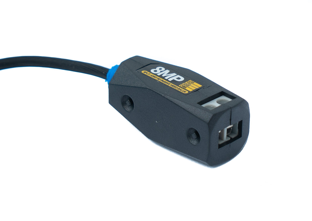SYSTEM-S 2x UTP cable 10 cm screw lock to BNC connector for HD cameras adapter in black