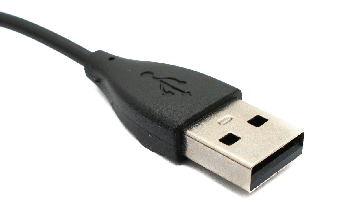 USB 2.0 Kabel 10 cm Ladekabel für Fitbit Flex 2 Smartwatch in Schwarz | System-S