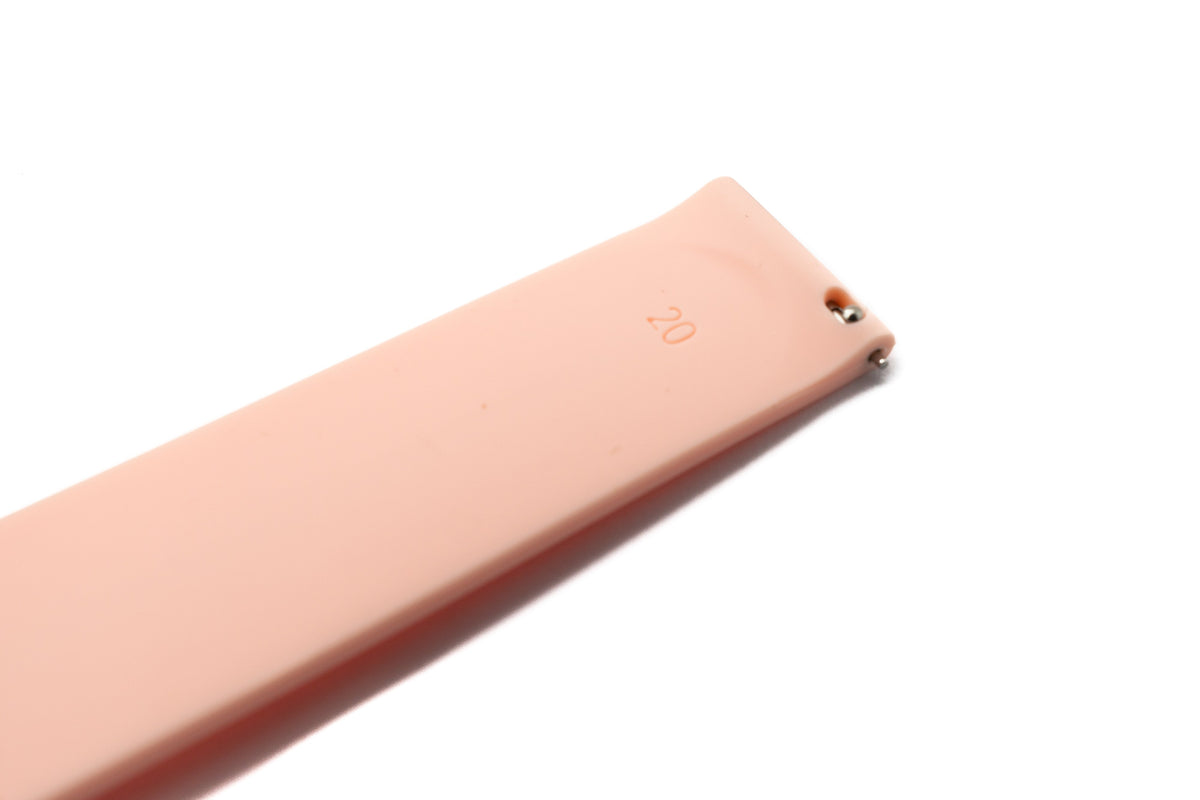 SYSTEM-S 20 mm silicone strap with folding clasp for Smartwatch in pink