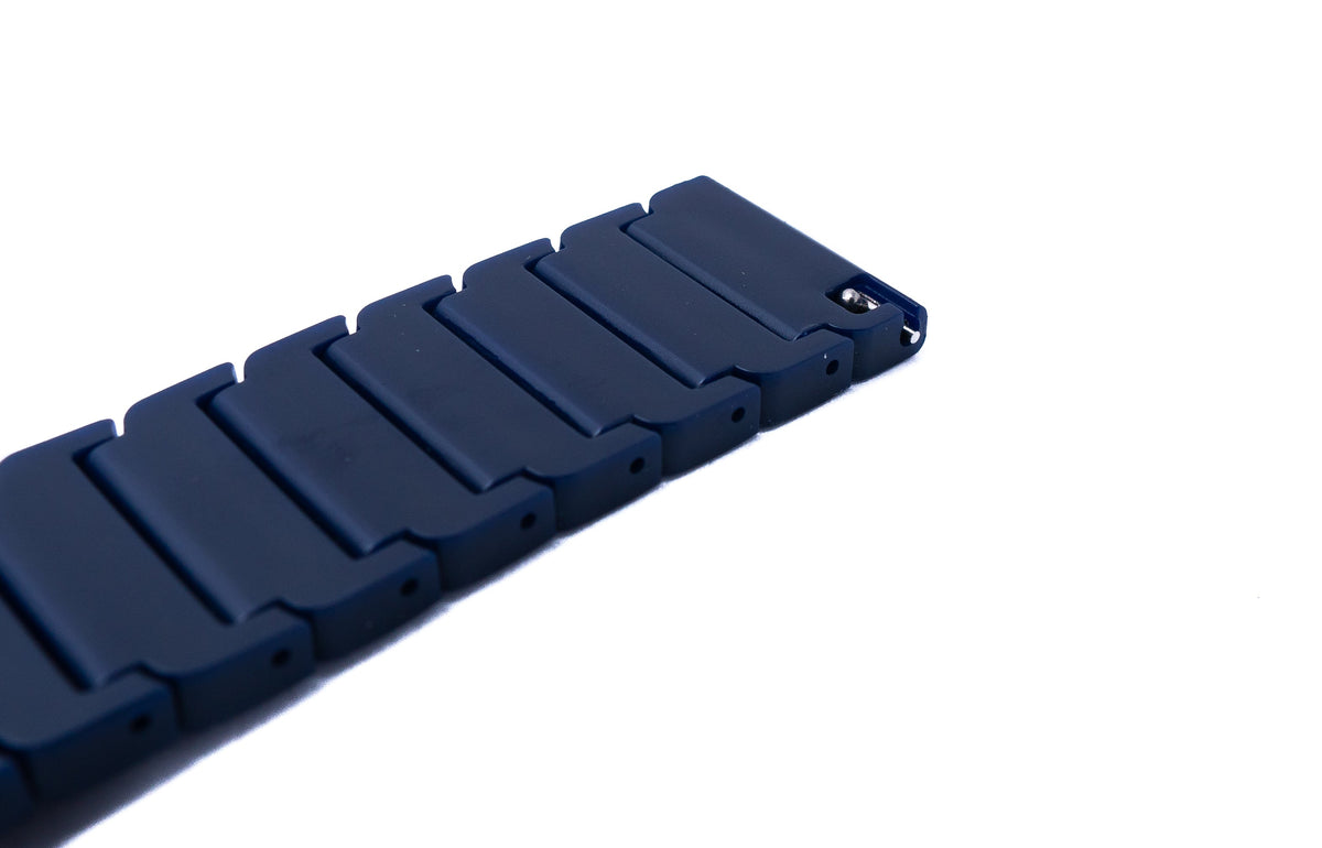 Armband 20 mm aus PC mit Butterfly Faltschließe für Smartwatch in Blau | System-S