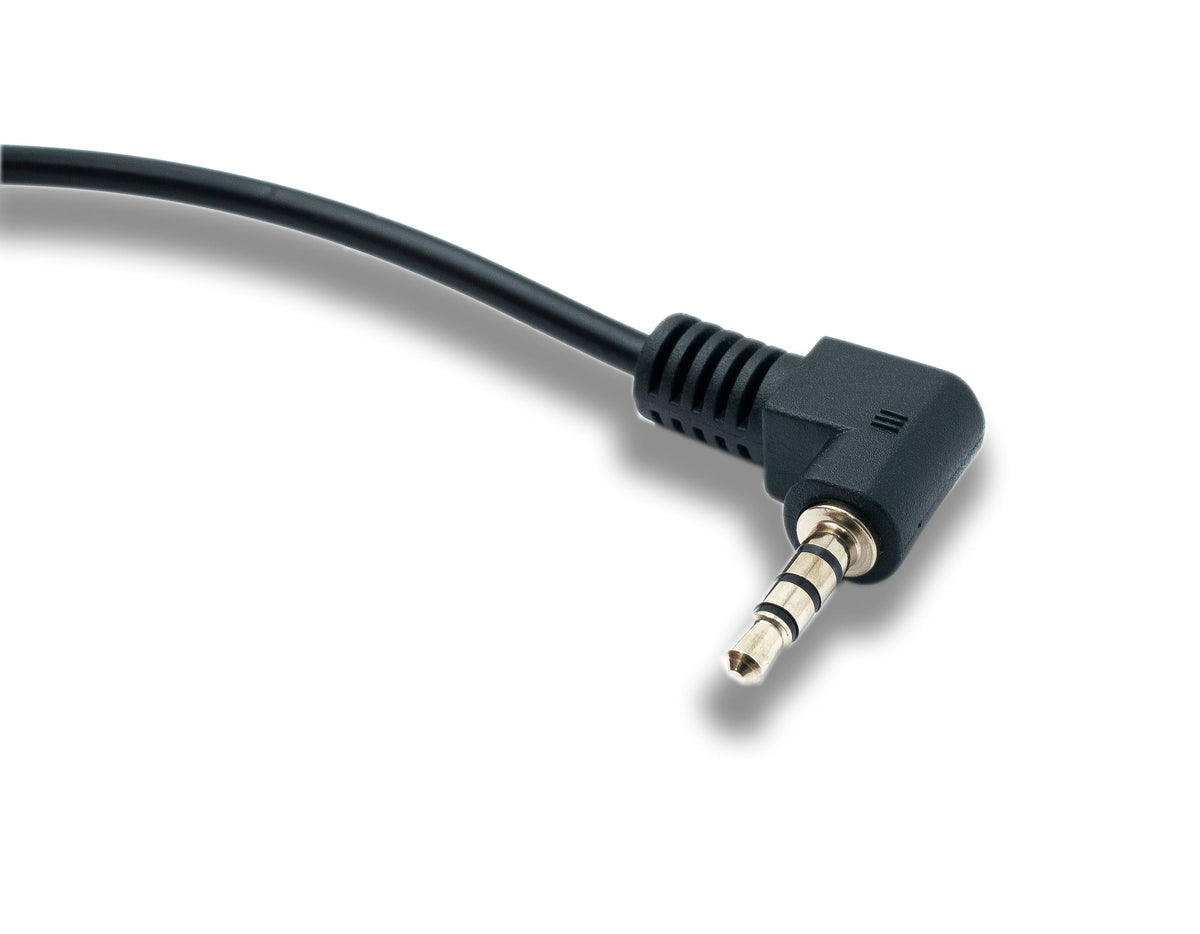 SYSTEM-S Audio Jack Cable 100 cm 3.5 mm TRRS Male to Male Angled AUX Black