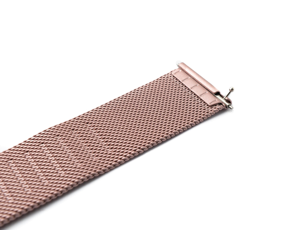 Armband Milanaise aus Metall fürFitbit Versa 2 1 Lite Smartwatch in Rosa | System-S