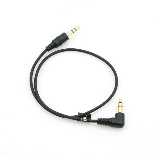 3-poliges 2x 3.5 mm Klinke Audio Stereo AUX Headset Kabel Verlängerung mit 90° Winkelstecker 30 cm | System-S