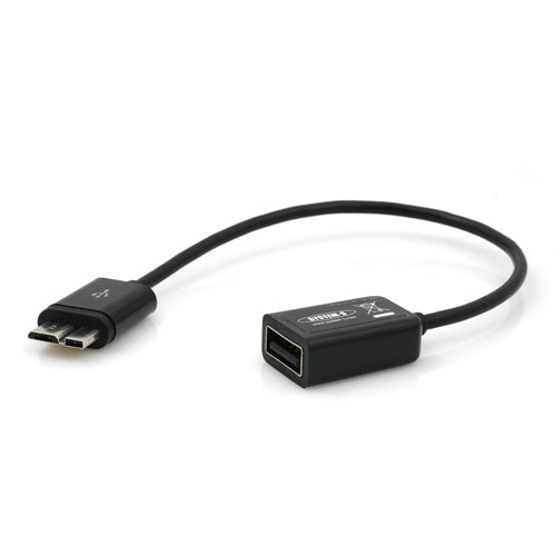 Kurzes Micro USB 3.0 On-The-Go Host Kabel OTG Kabel Host Datenkabel 17 cm in Schwarz für Samsung Galaxy Note 3 | System-S