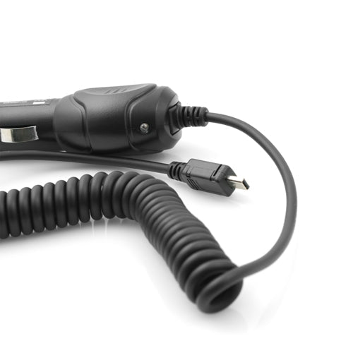 System-S car charging cable 8-pin USB adapter plug and stretchable spiral cable (max. approx. 130cm) for Nikon Coolpix camera