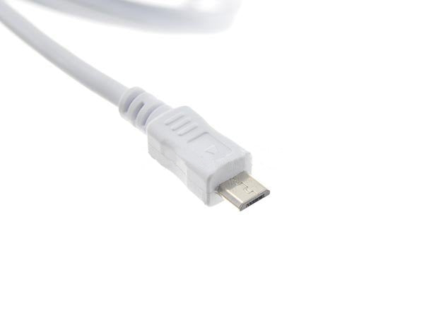 5 m meter Micro USB Kabel Ladekabel in weiß | System-S