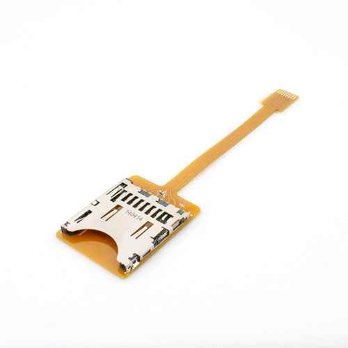 System-S Micro SD / TF Memory Card Speicherkarten Kit (male) zu SD (female) externe Verlängerung Set Soft Flat Kabeladapter (10 cm) - DREIKS