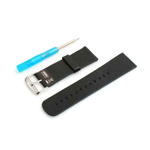 System-S Ersatz Austausch Wechsel Leder Armband 18 cm für Apple Watch 42mm Schwarz - DREIKS